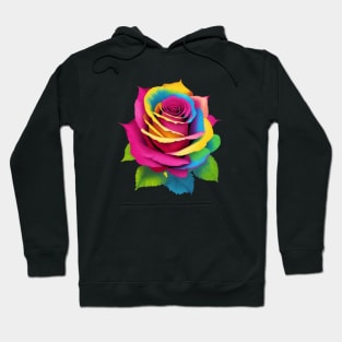 Colorful Rose Blossom Hoodie